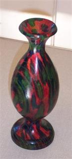 Coloured vase by Peter Fuller